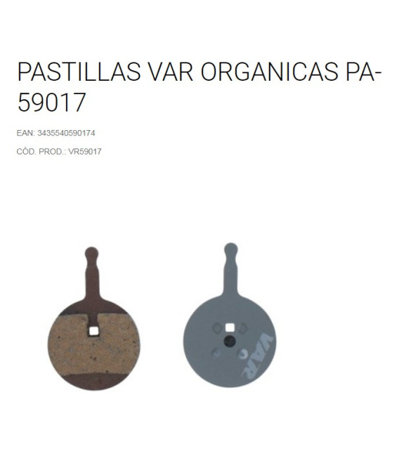 PASTILLAS VAR ORGANICAS VR59017