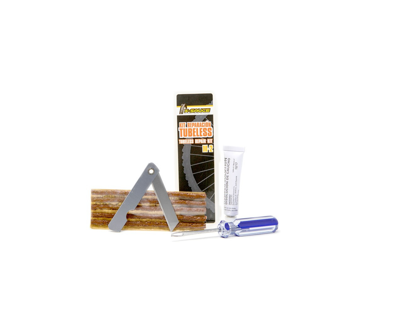 KIT REPARACION TUBELESS CON MECHAS M-2