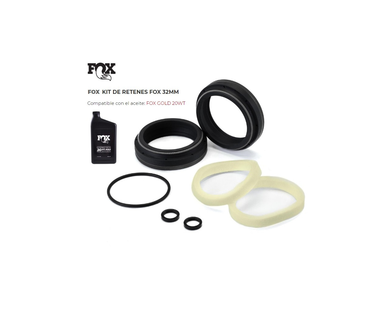 RETENES FOX HORQUILLA 32MM WT20 GOLD COMPATIBLE