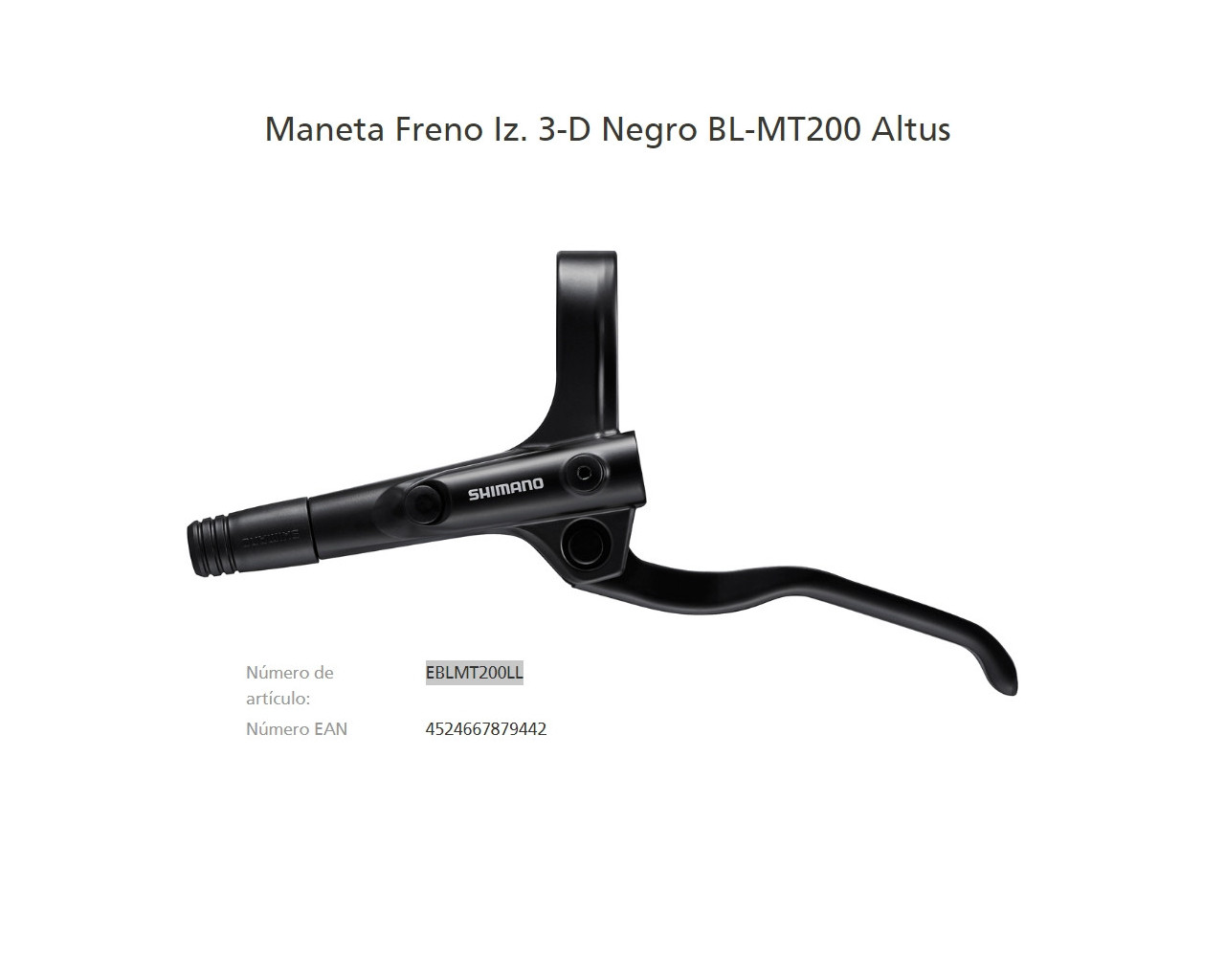 MANETA SHIMANO MT200 ALTUS IZQUIERDA