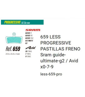 PASTILLAS LESS PROGRESSIVE 659 SR GUIDE/G2/AVID X0
