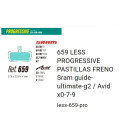 PASTILLAS LESS PROGRESSIVE 659 SR GUIDE/G2/AVID X0