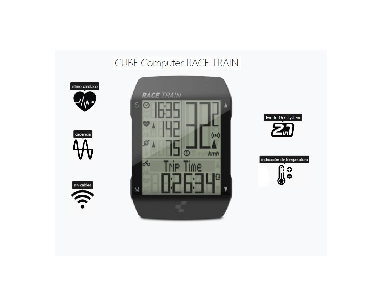 CUENTAKILOMETROS CUBE RACE TRAIN WIRELESS